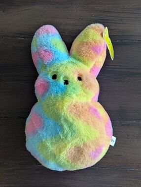 Multicolor Plush Bunny Stuffed Animal - Soft Rainbow Rabbit